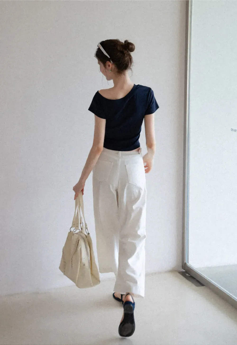 Floral Print Asymmetrical Neck Tee