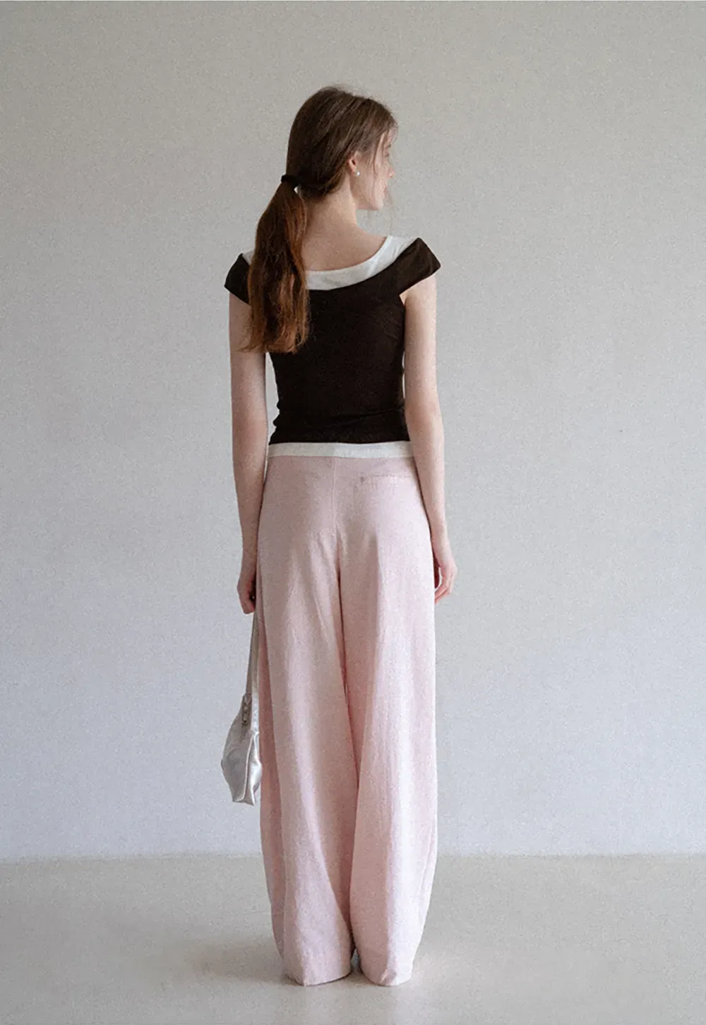 Layered Look Knit Tank with Back Tie