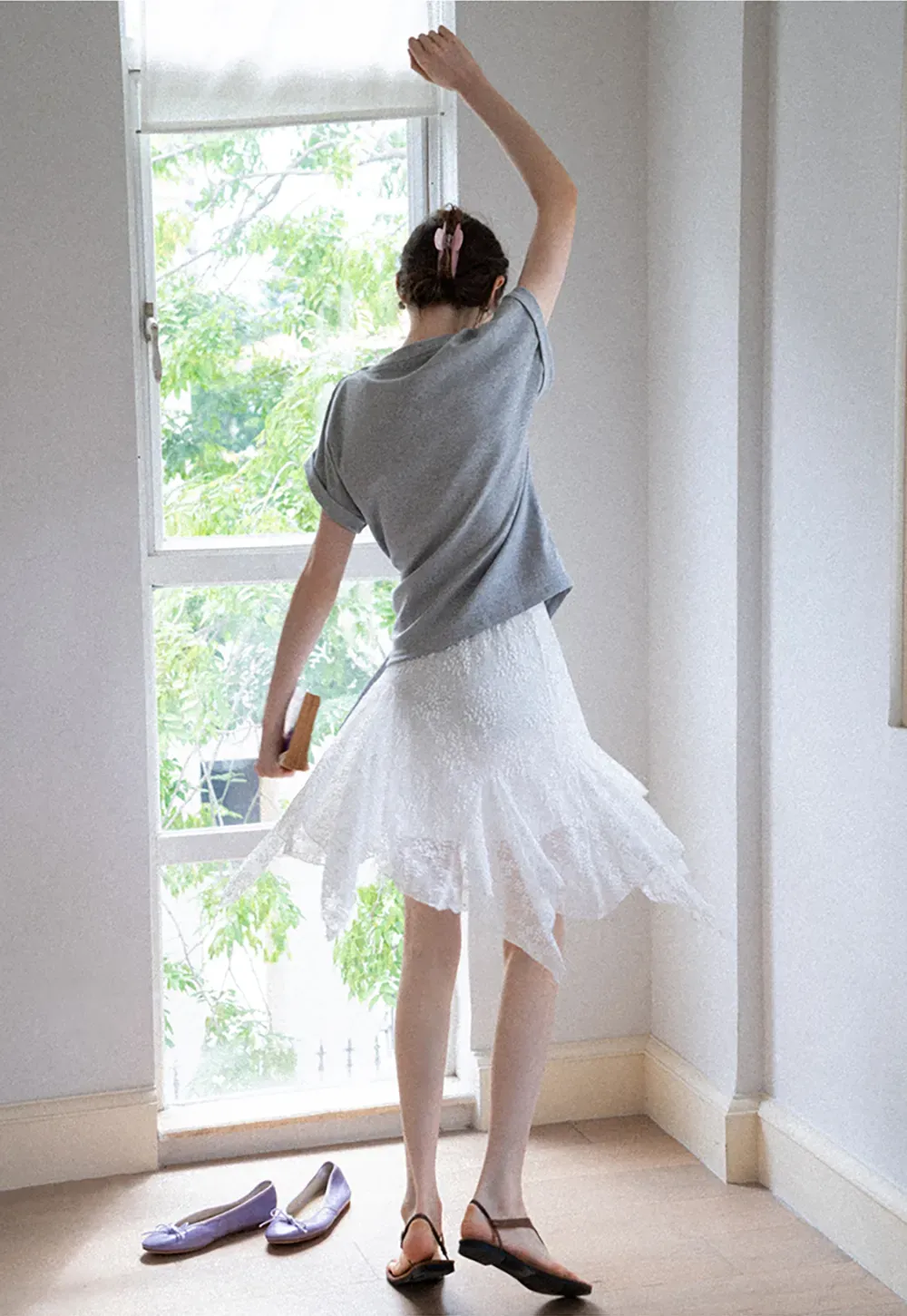 Asymmetric Side Tie Tee