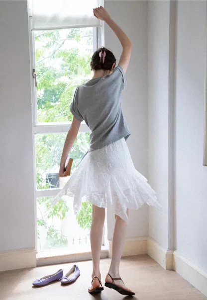 Asymmetric Side Tie Tee