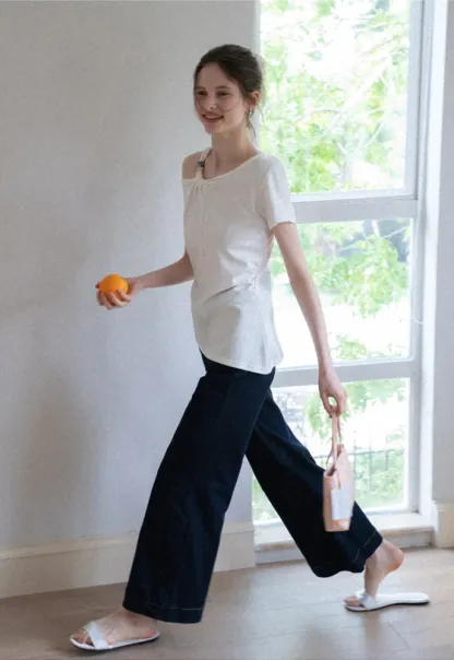 Women's Knotted Side Top with Beads