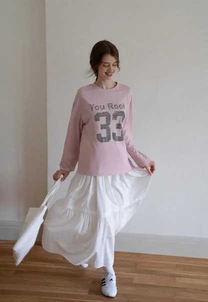 Women's Oversized Graphic Long Sleeve T-Shirt