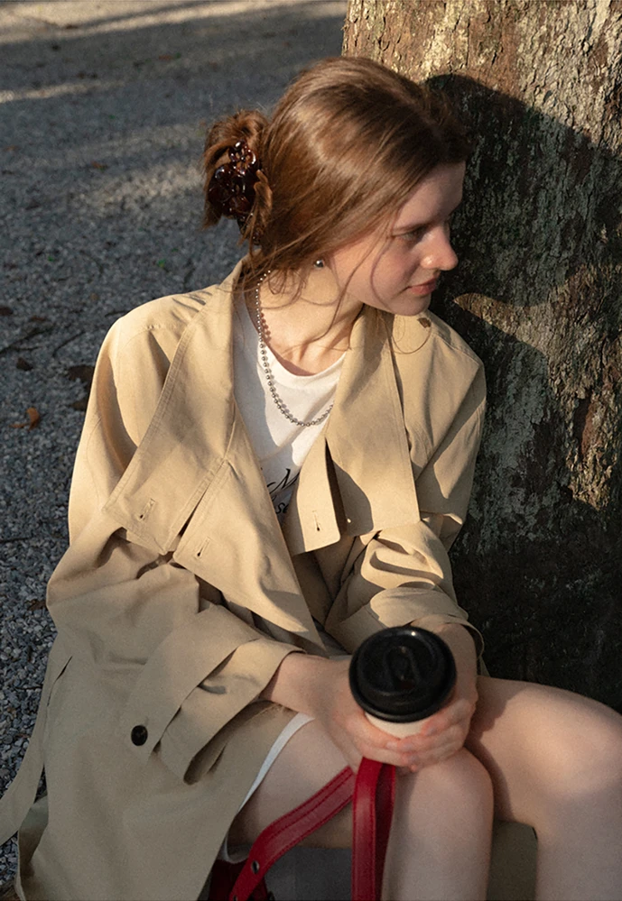 Cropped Trench Jacket