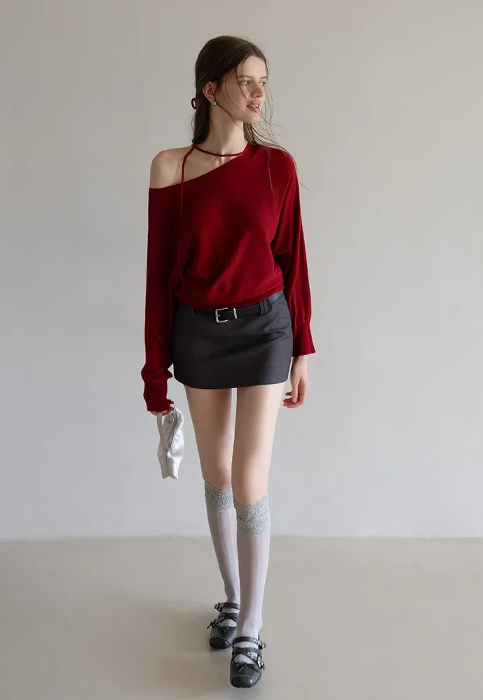 Asym-Tie Sweater