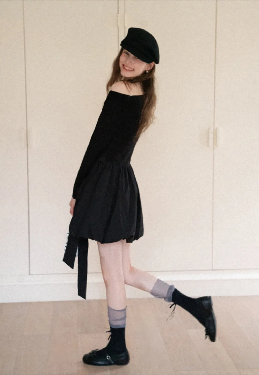 Women's Asymmetric Off-Shoulder Tie-Waist Mini Dress