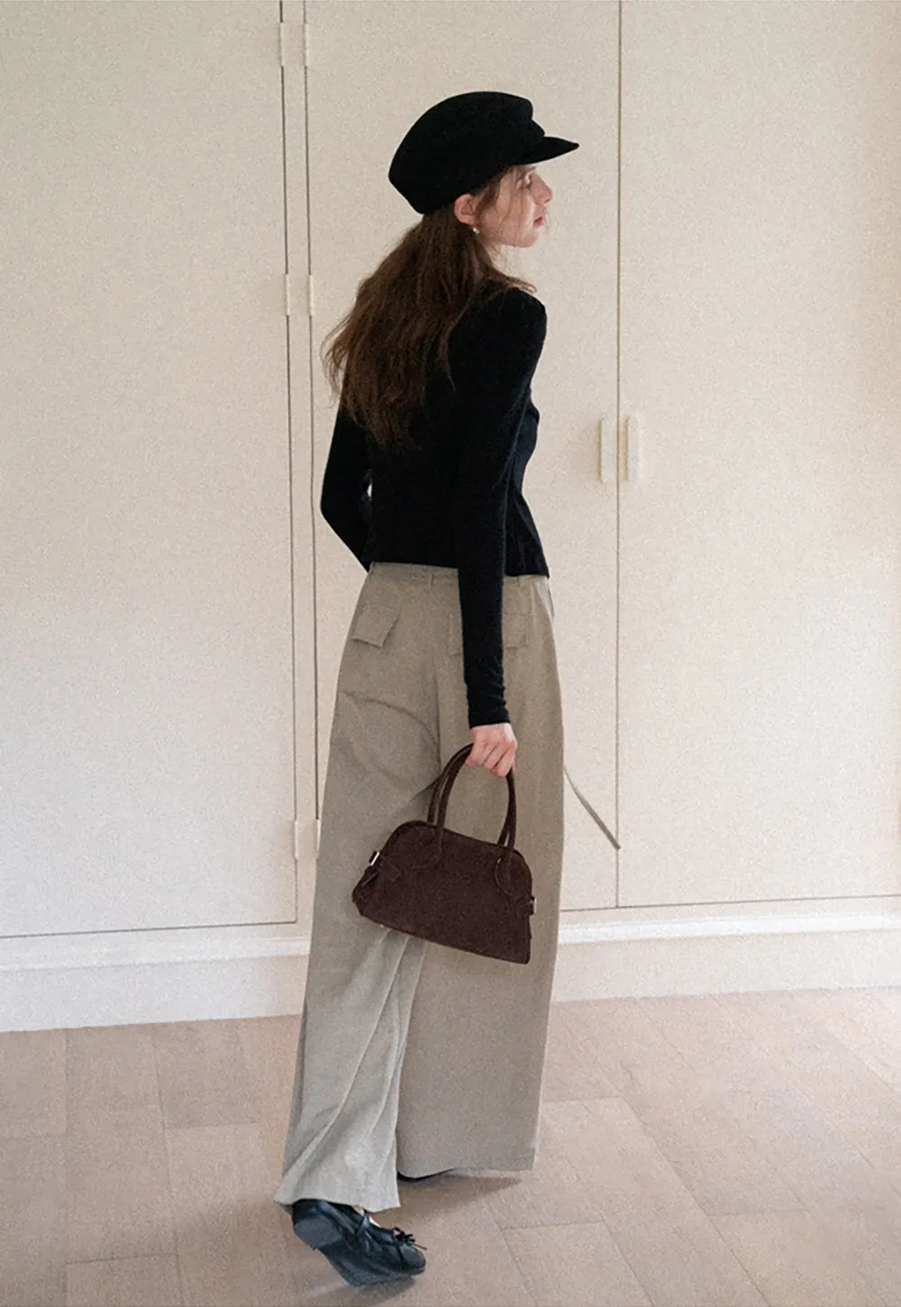 Women's Cut Out Front Long Sleeve Top