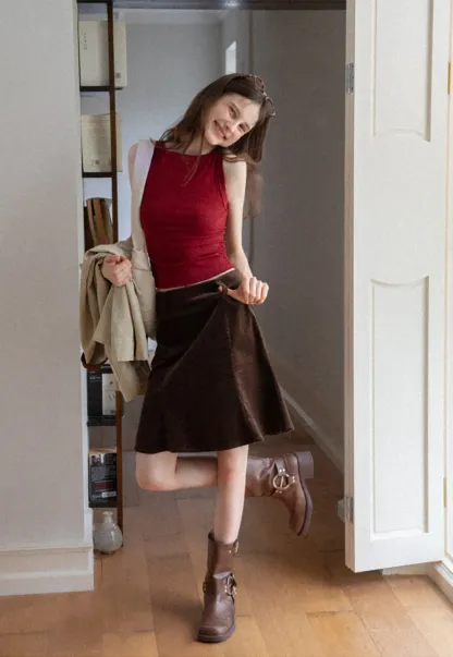 Womens Sleeveless Top with Bow Detail