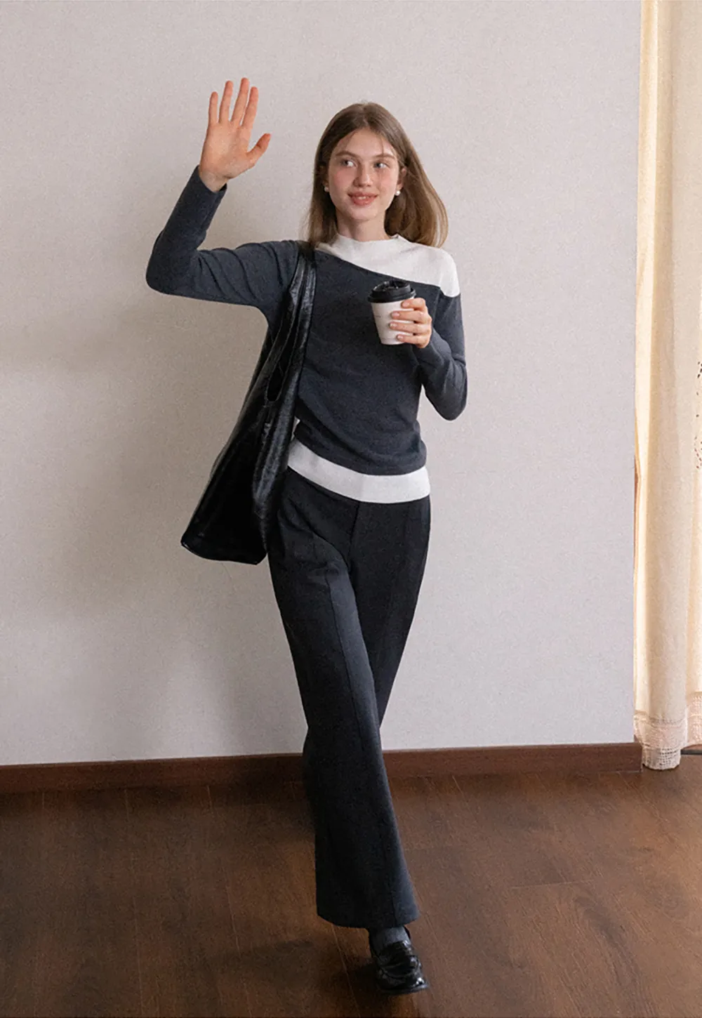 Contrast Panel Knit Top