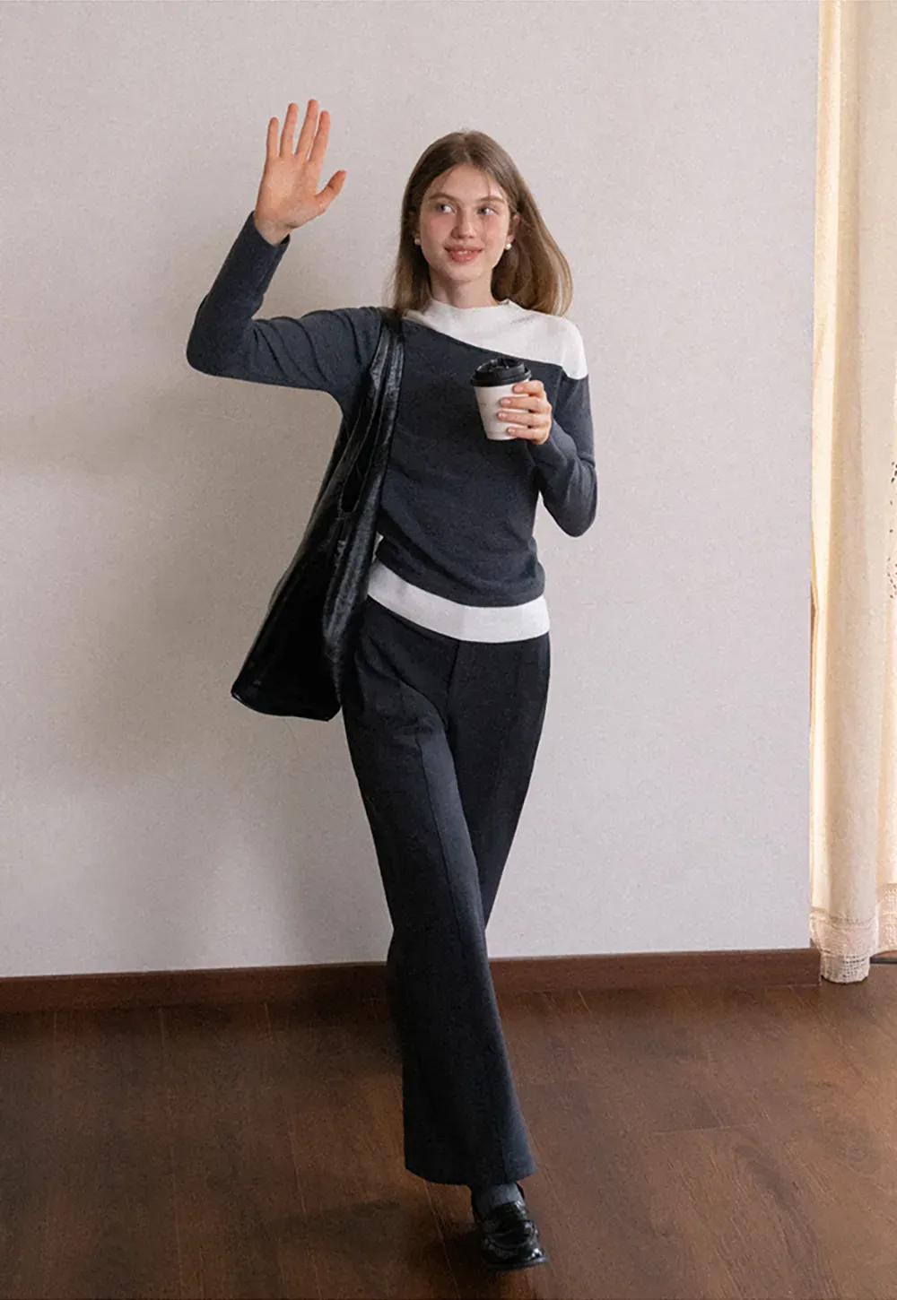 Contrast Panel Knit Top