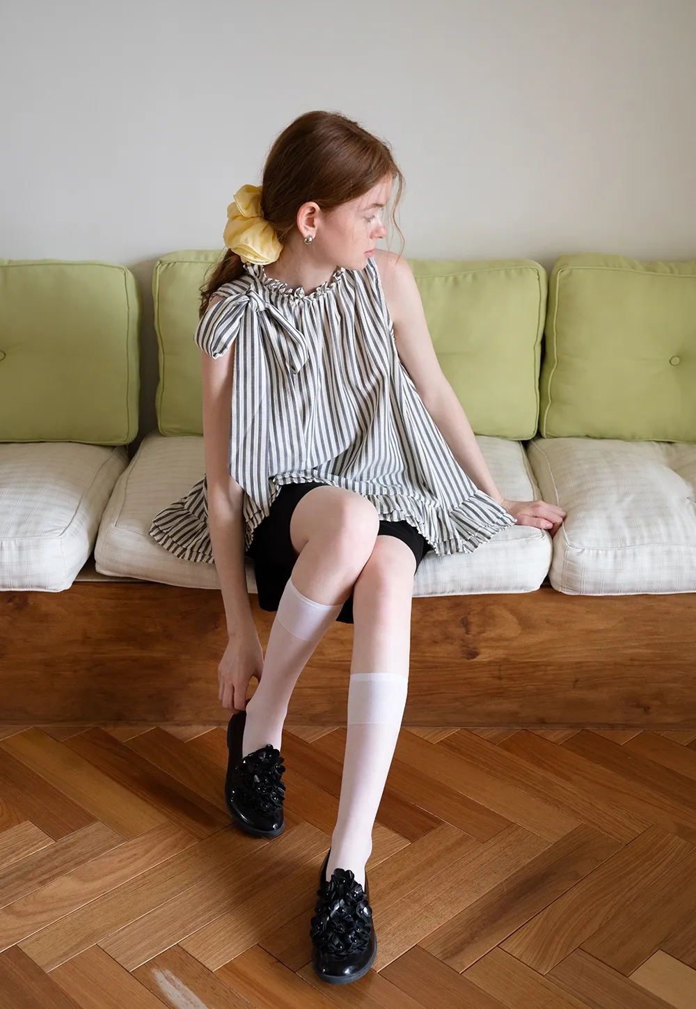 Lightweight Ruffle Trim Shirt
