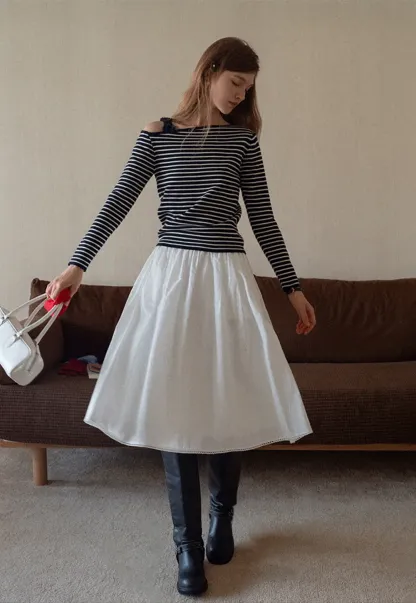 One Shoulder Long Sleeve Top