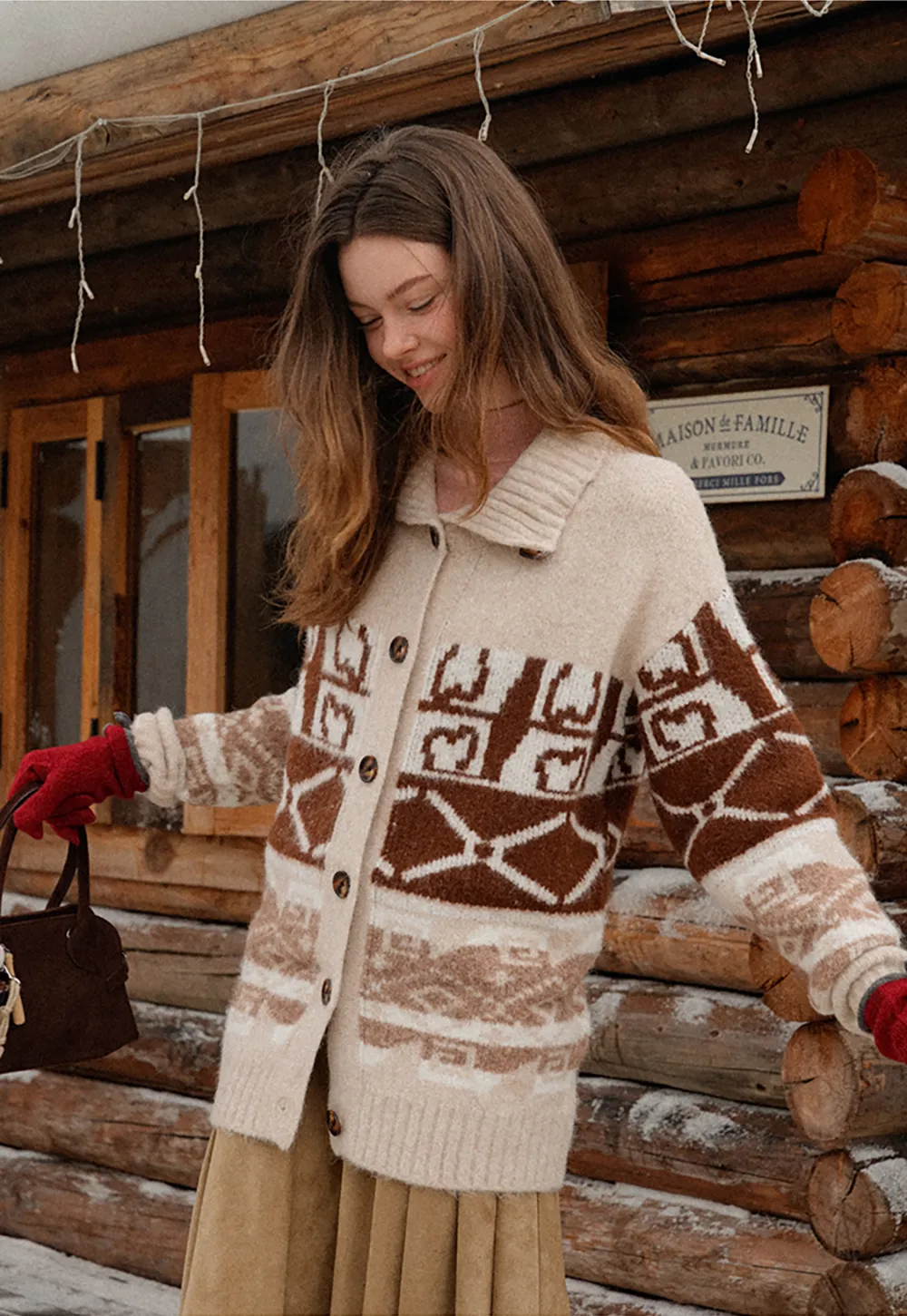 Knit Bow Detail Winter Gloves