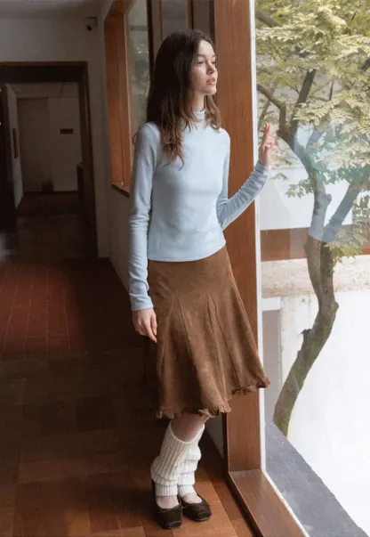 Women Long Sleeve Turtleneck Top