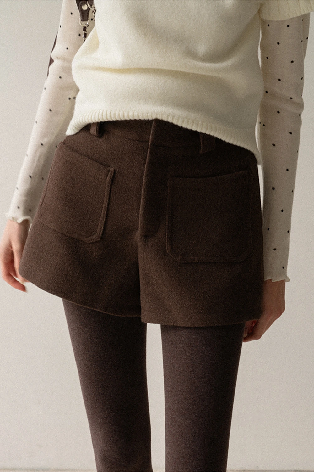 Cozy Wool Shorts with Big Pockets