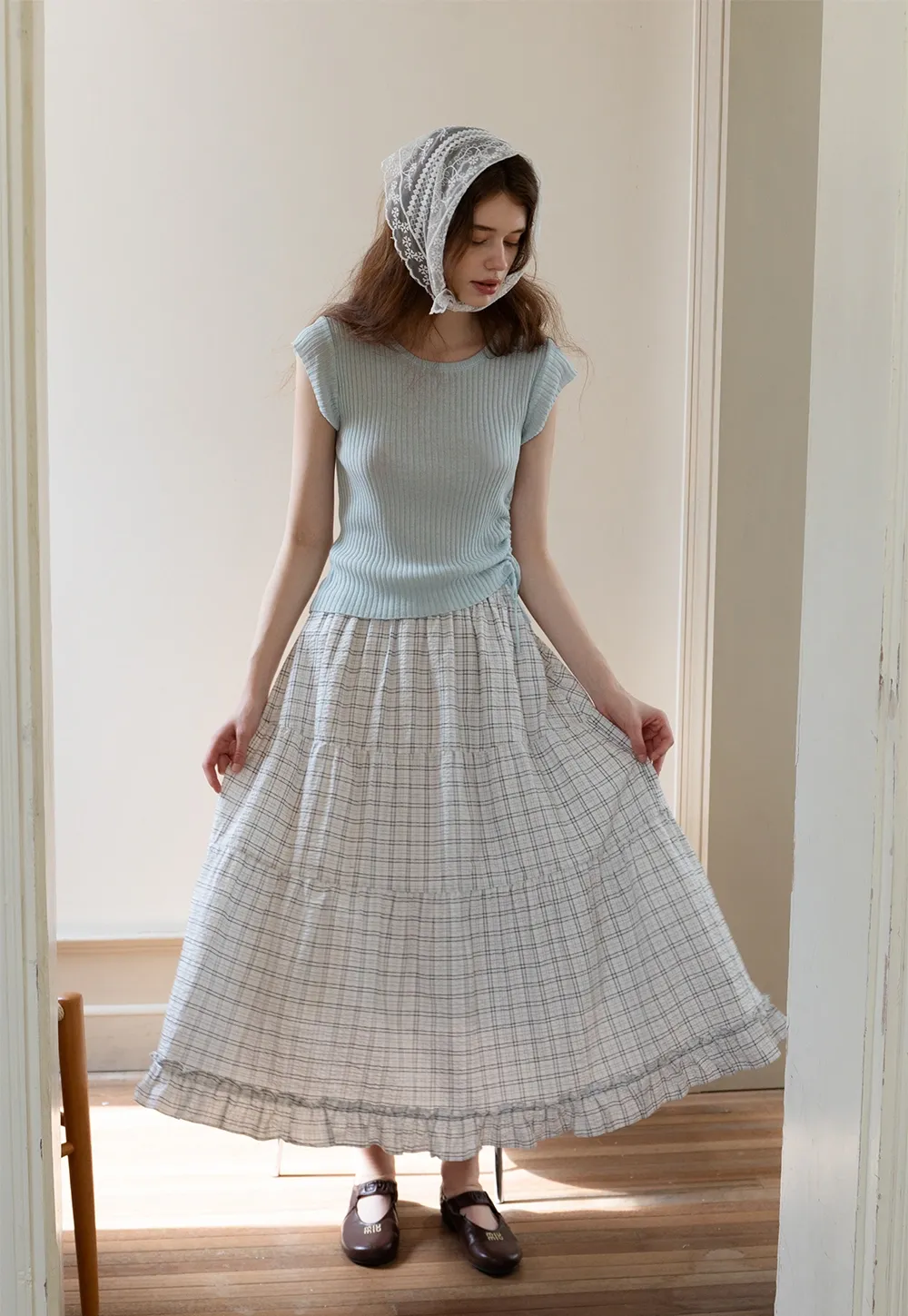 Women's Ribbed Tie-Side Top