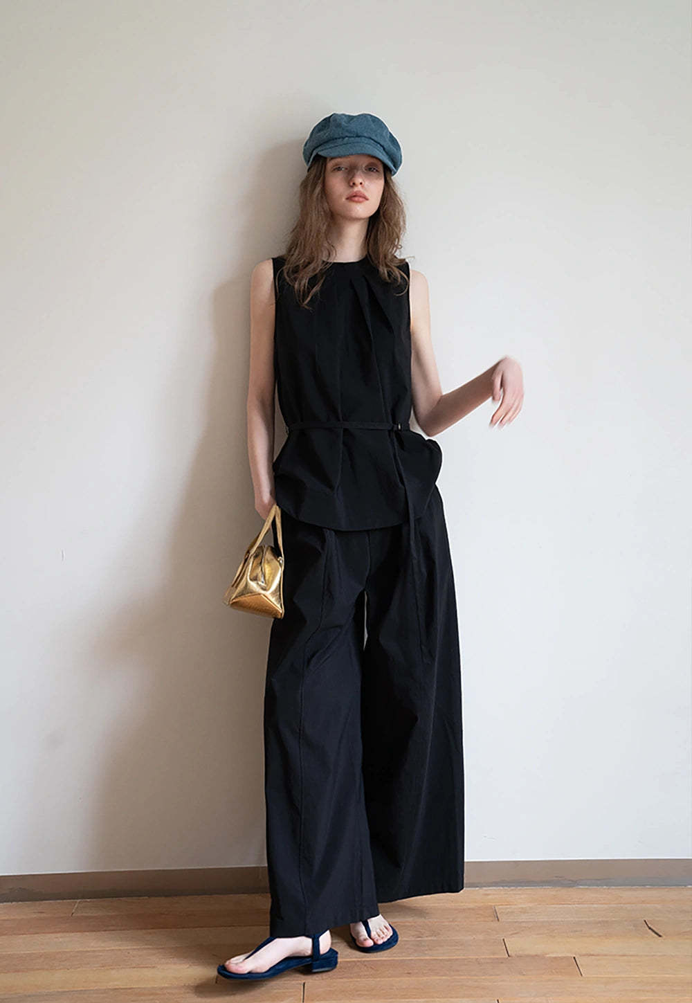 Women’s 2 Piece Sleeveless Top and Wide Leg Pants Set