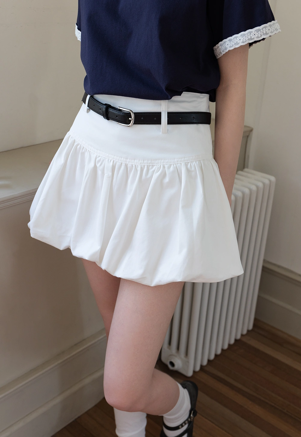Ruffled Skirt with Belt for Women
