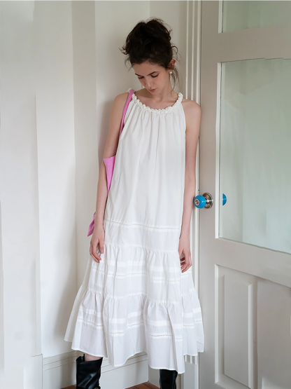 Ruffle Hem Maxi Dress