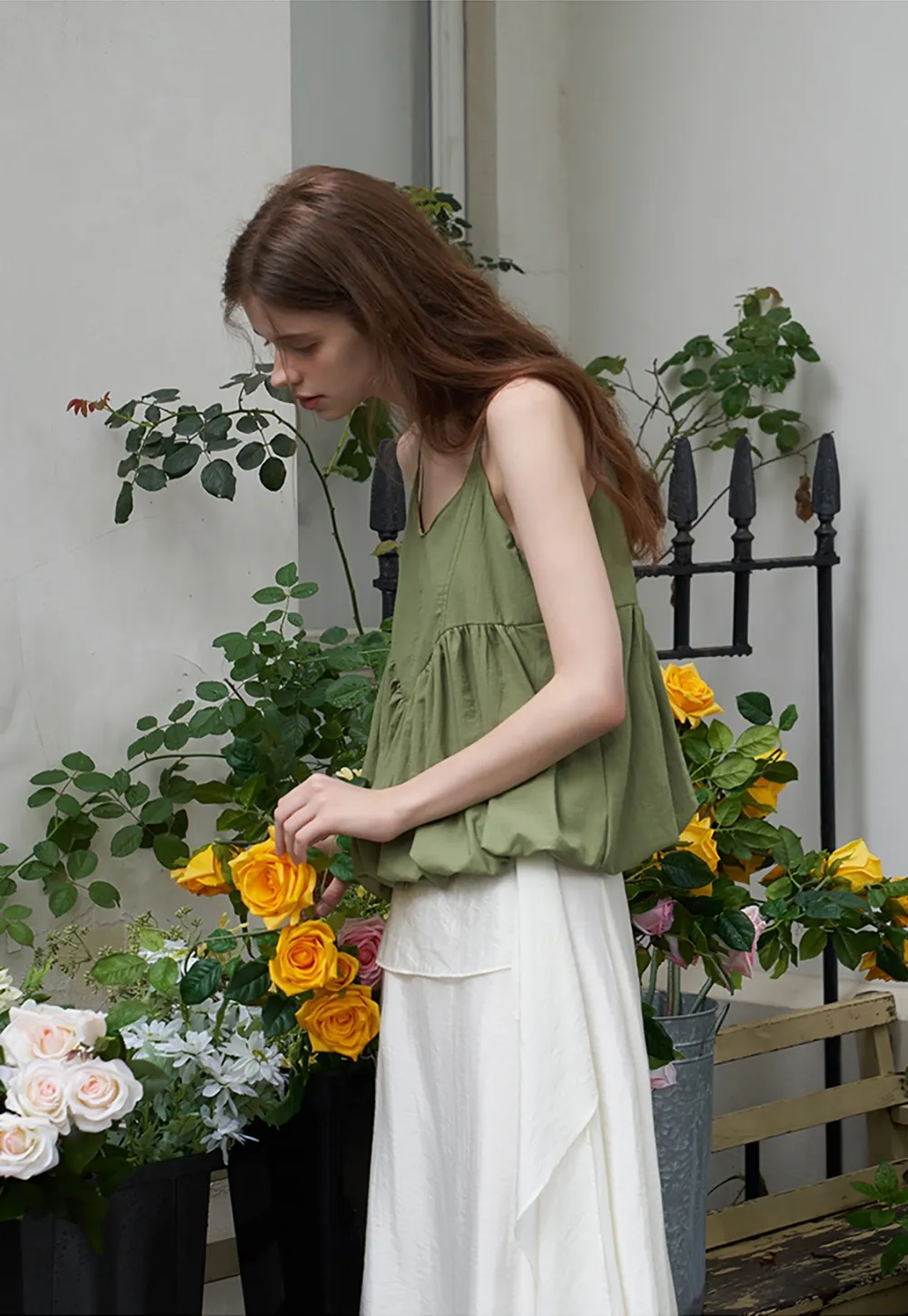 Women's Ruffle Hem Asymmetrical High Waist Skirt