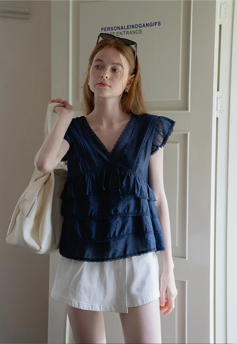 Vintage Style Layered Ruffle Top for Women