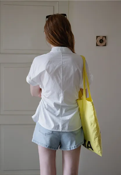 Women’s Short Sleeve Button Down Shirt 