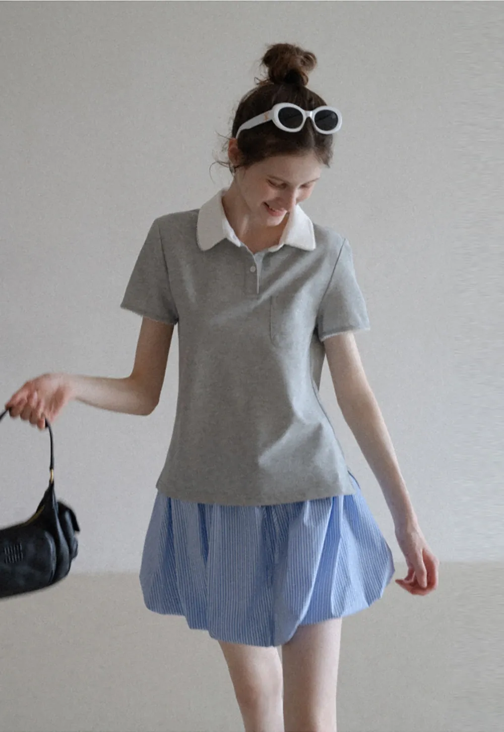 Women’s Contrast Collar Polo T-Shirt
