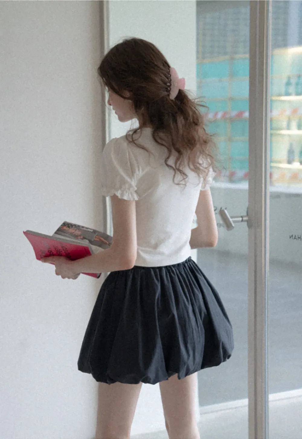 Women’s Puff Sleeve Fitted T-Shirt