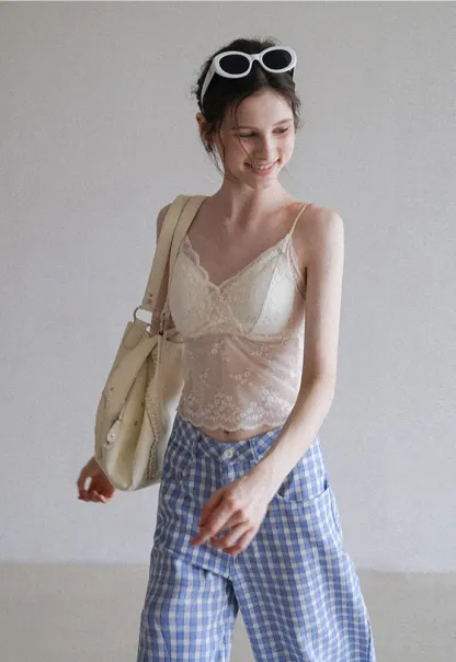 Women’s Lace Padded Bralette Cami