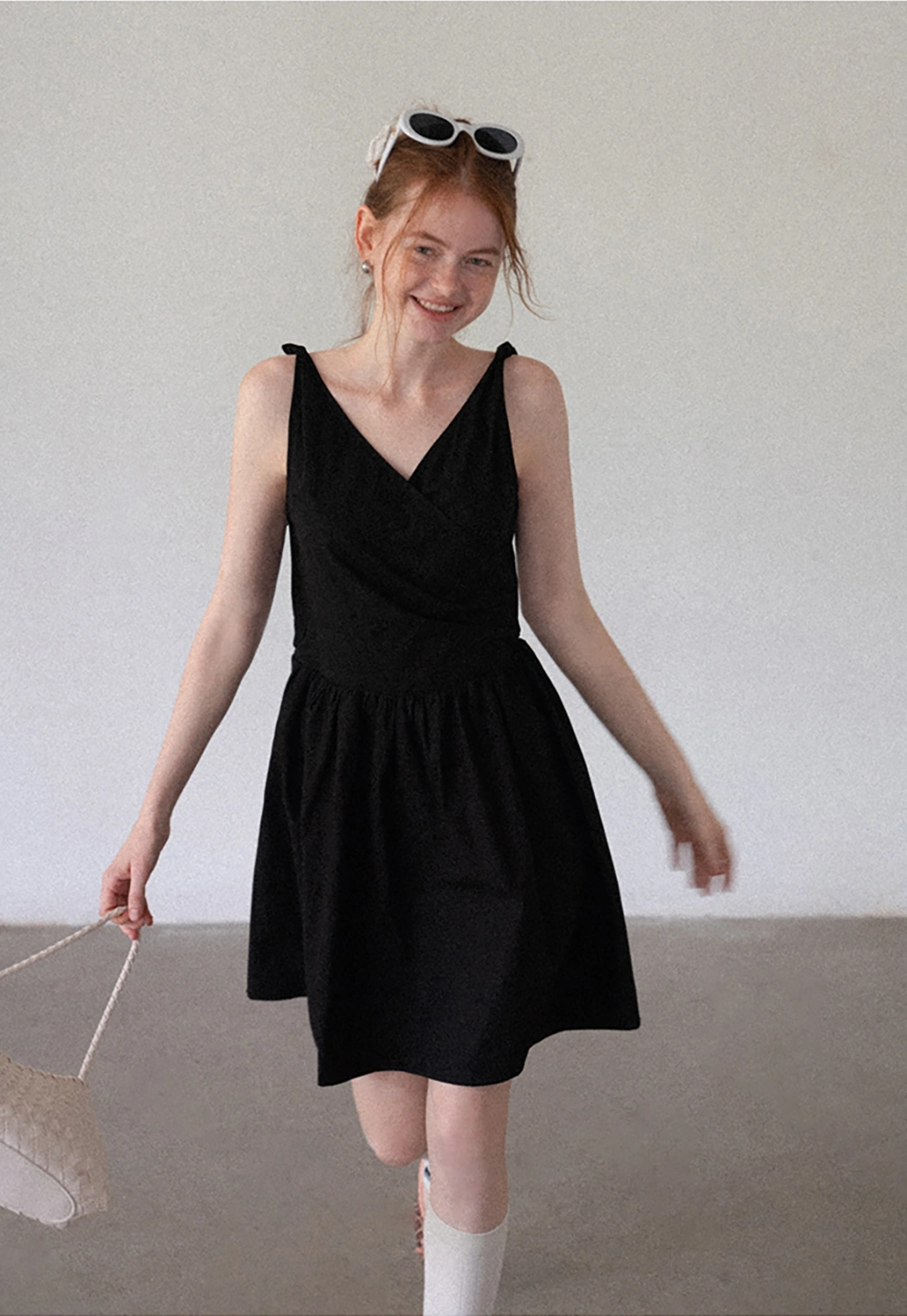 Women's Sleeveless V-Neck A-Line Mini Dress
