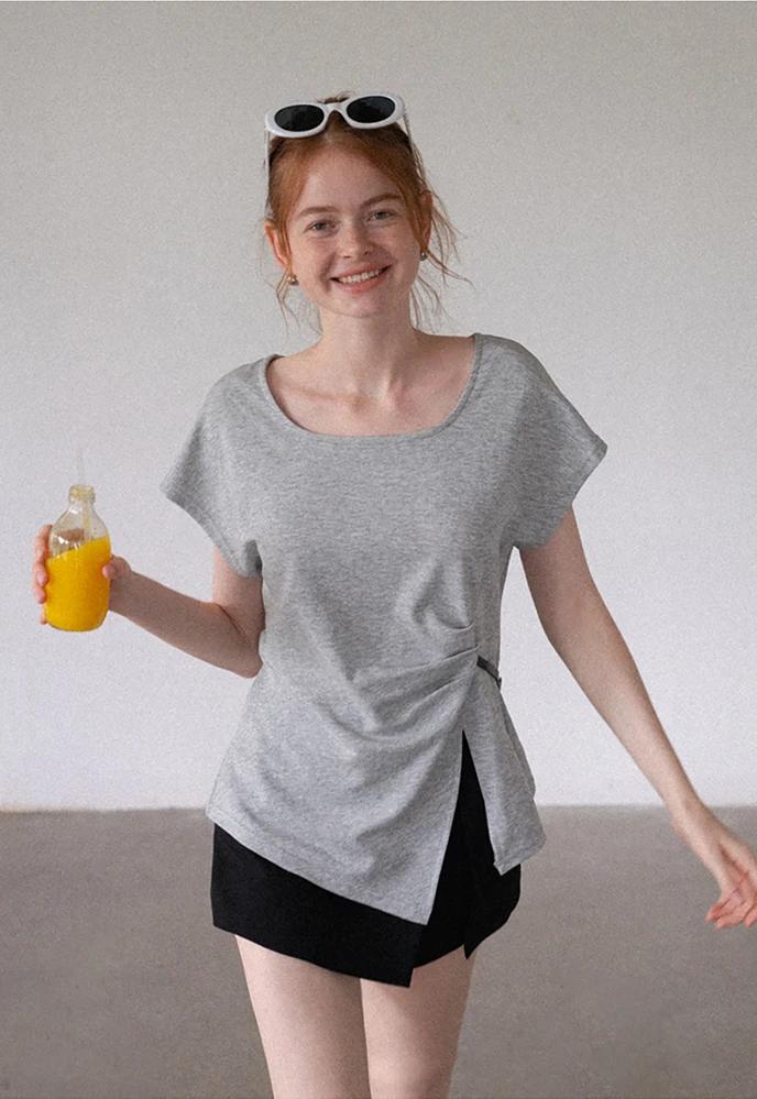 Women’s Asymmetrical Side-Twist Tee