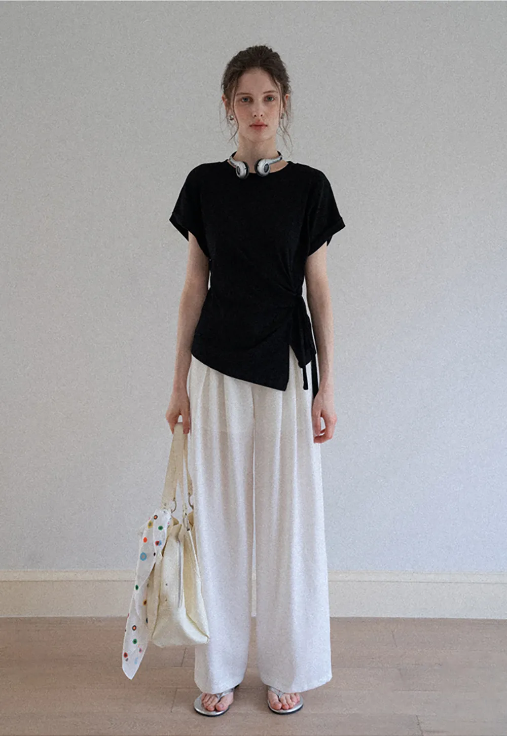 Asymmetric Side Tie Tee