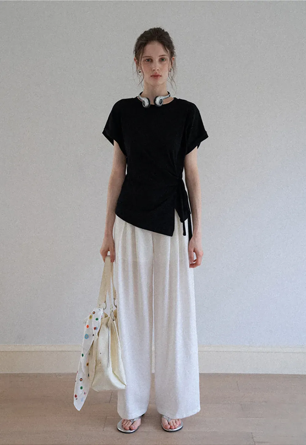 Asymmetric Side Tie Tee