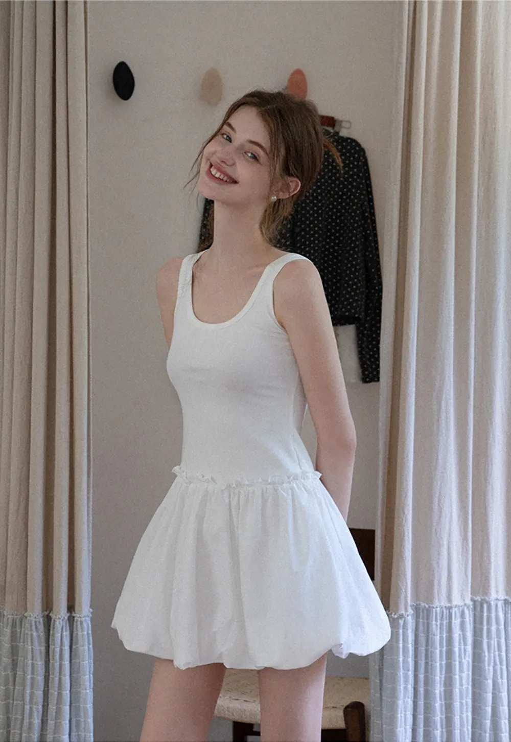 Bubble Hem Mini Dress