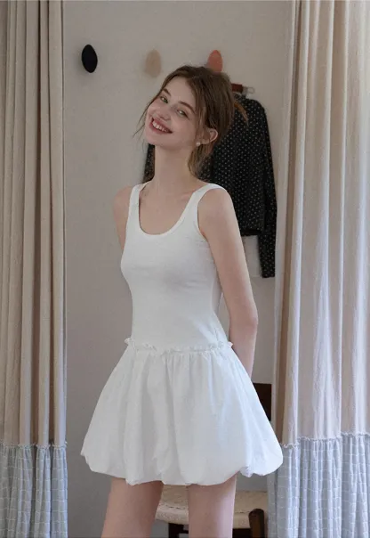 Bubble Hem Mini Dress