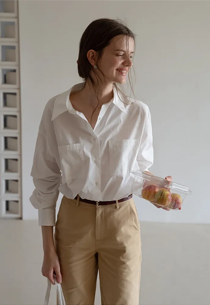 Boxy Two-Pocket Shirt