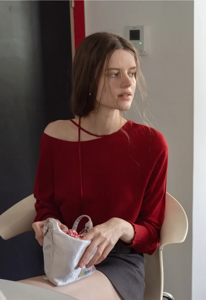 Asym-Tie Sweater