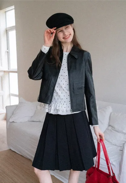 Women's Ruffled Hem Long Sleeve Tee