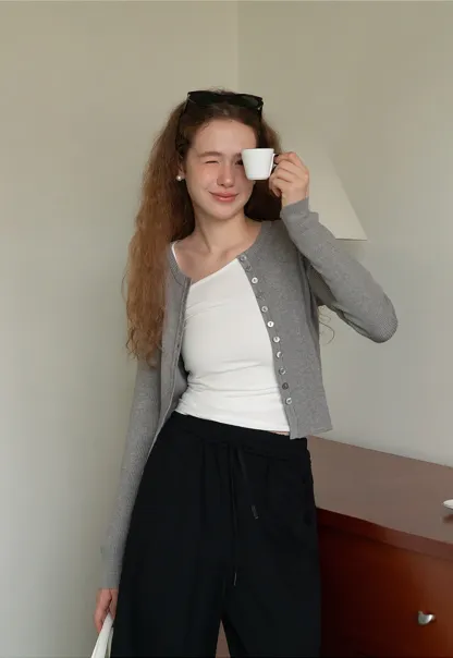 Womens Asymmetrical Neck Slim Fit Long Sleeve Top