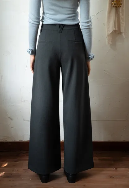 Elegant Office Work Pants Wide Leg High Waist