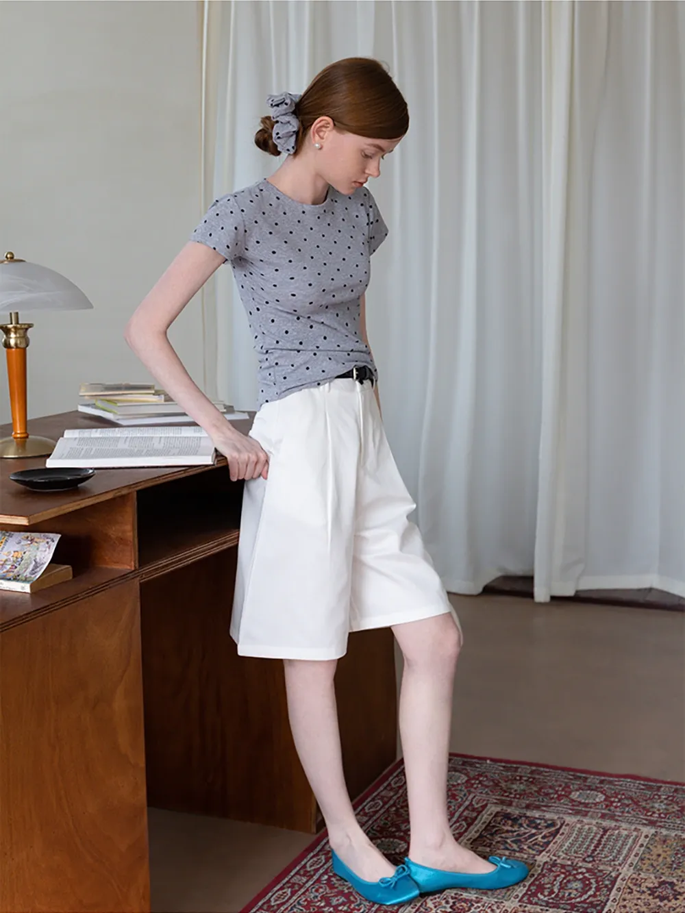 Belted Wide-Leg Shorts