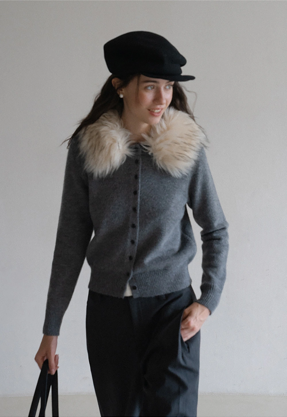 Cozy Maillard Vibes Fur Collar Scarf