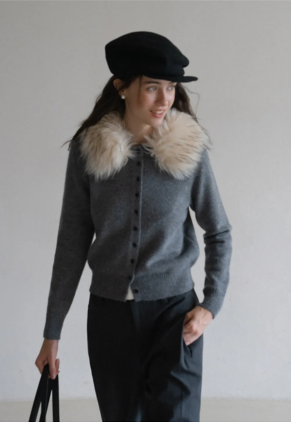 Cozy Maillard Vibes Fur Collar Scarf