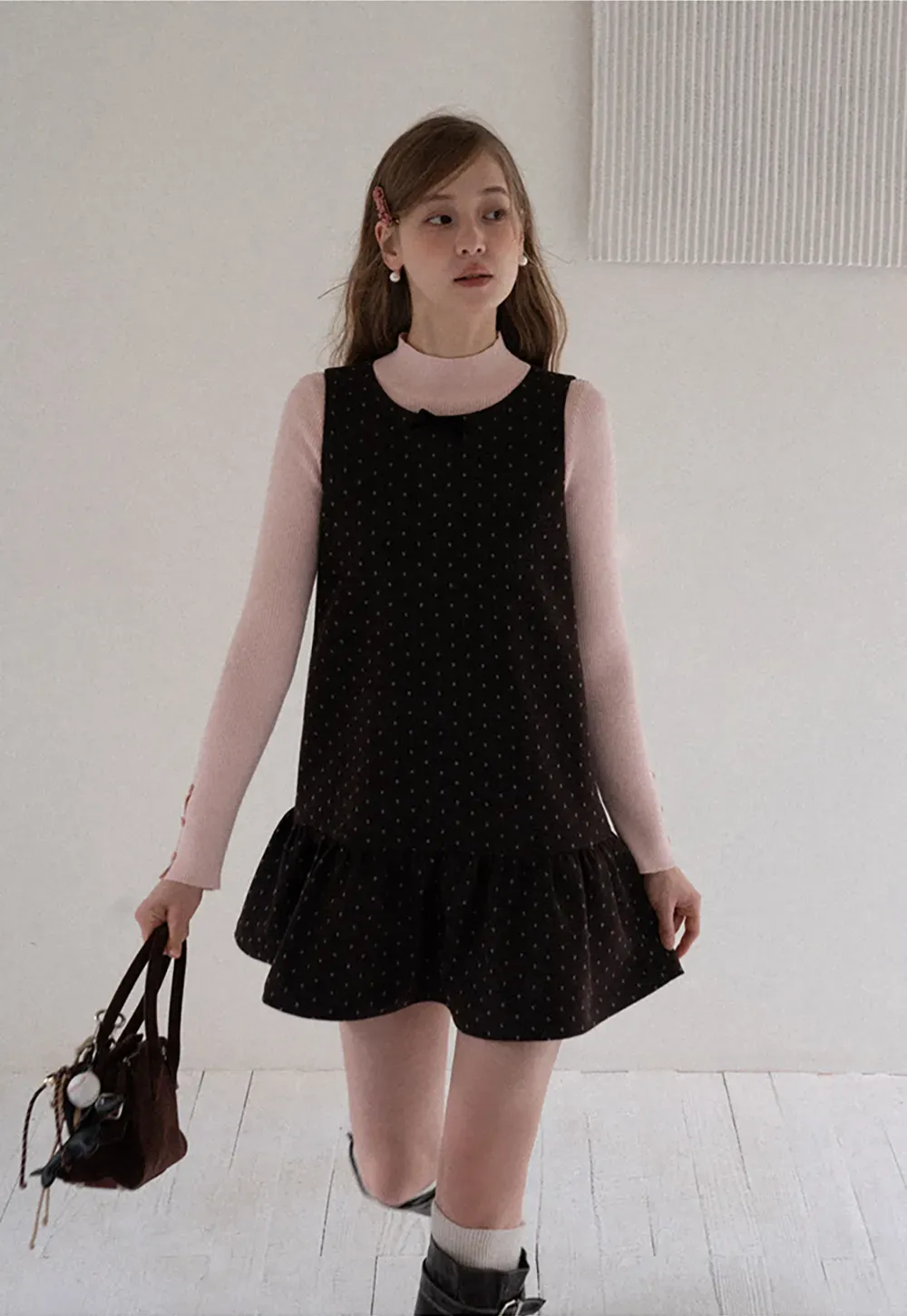 Polka Dot Sleeveless Mini Dress