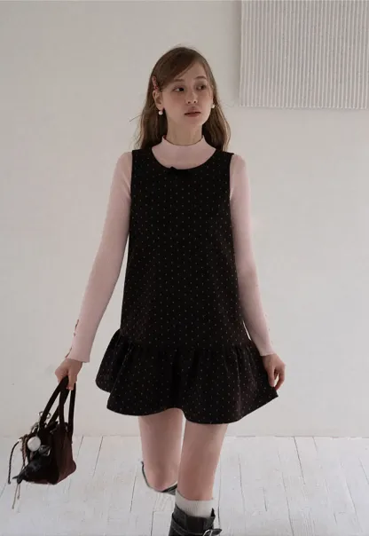 Polka Dot Sleeveless Mini Dress