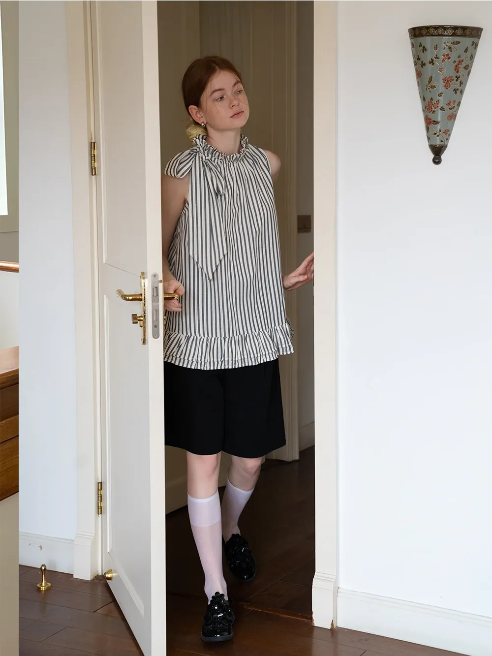 Lightweight Ruffle Trim Shirt