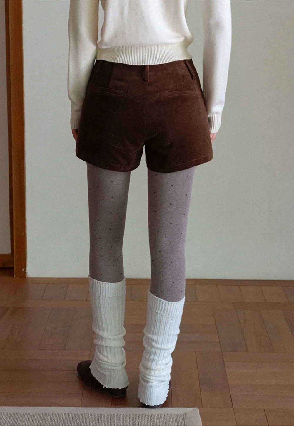 Soft Corduroy High Waist Shorts
