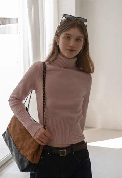 Elegant Knit Turtleneck Sweater for Women Winter Style