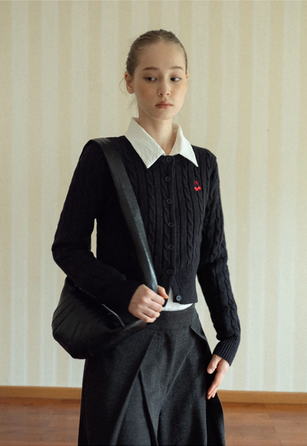 Cozy Button-Up Cable Knit Cardigan