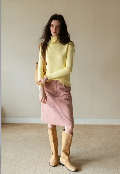 Soft Ribbed Turtleneck Sweater