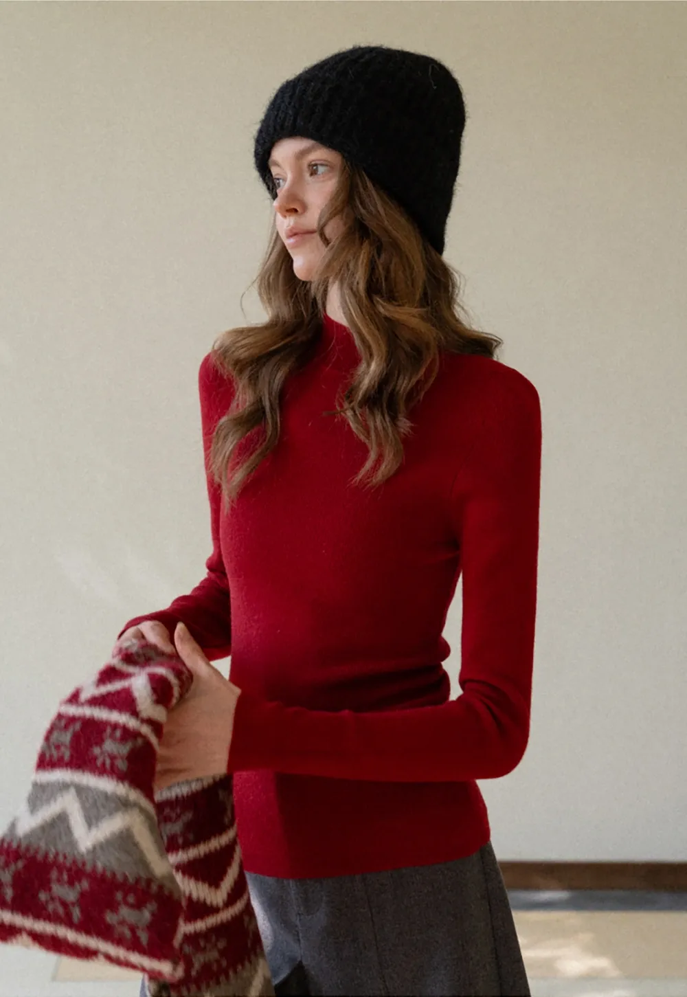 Women Basic Long Sleeve Turtleneck Sweater